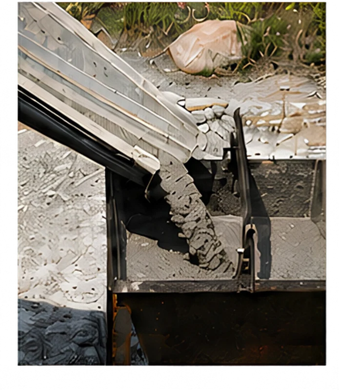 Vertido de concreto en la obra